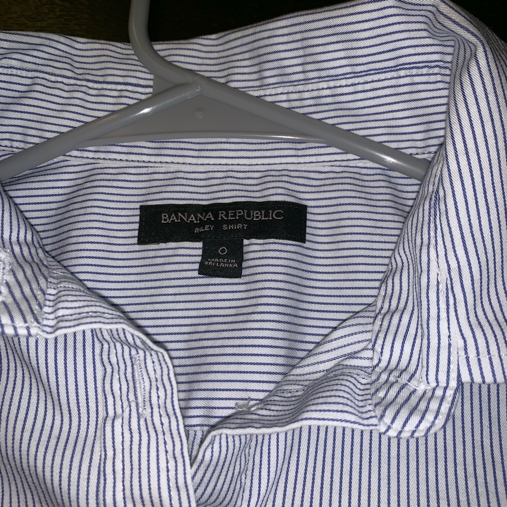 Button down blue blouse
